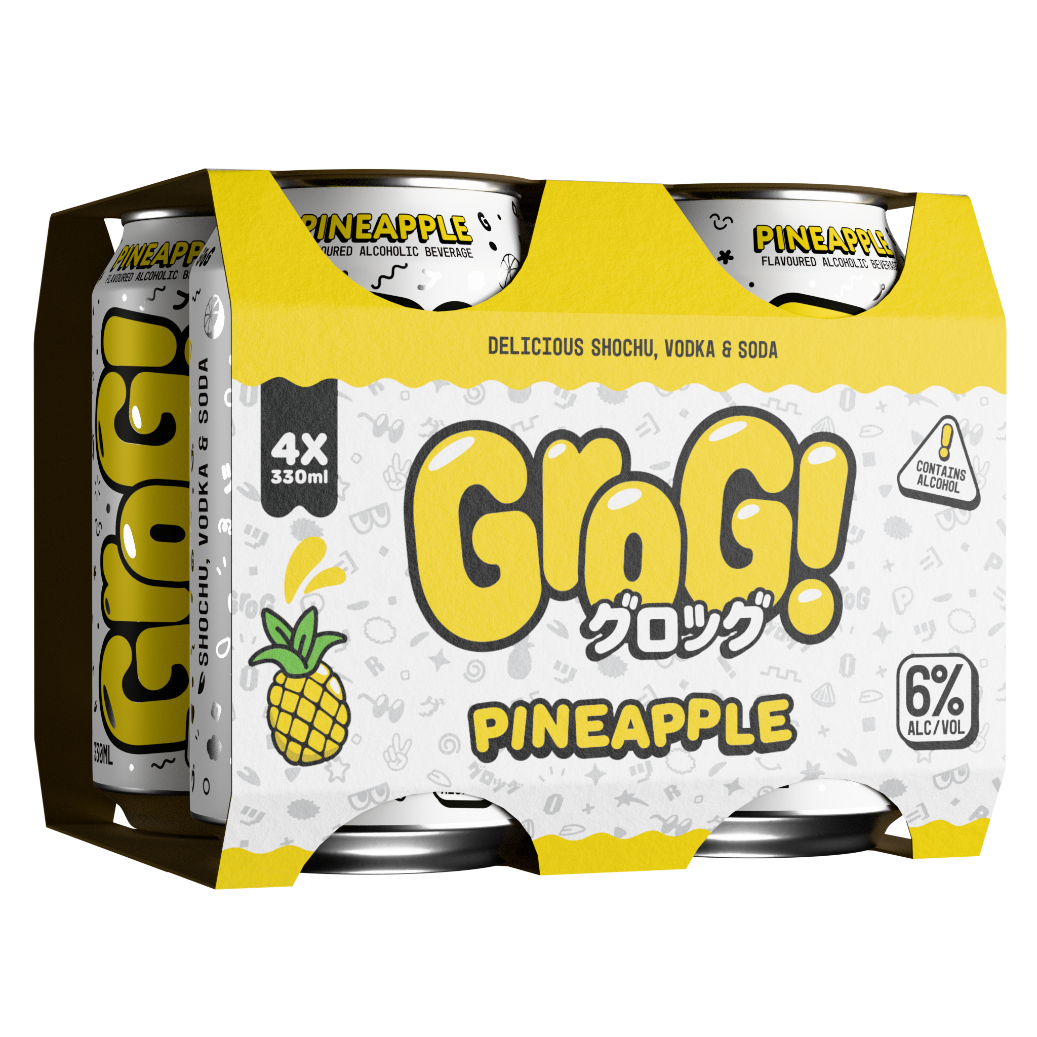 Grog Hard Japanese Soda | Pineapple