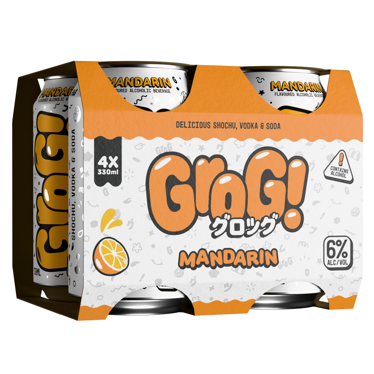 Grog Hard Japanese Soda | Mandarin